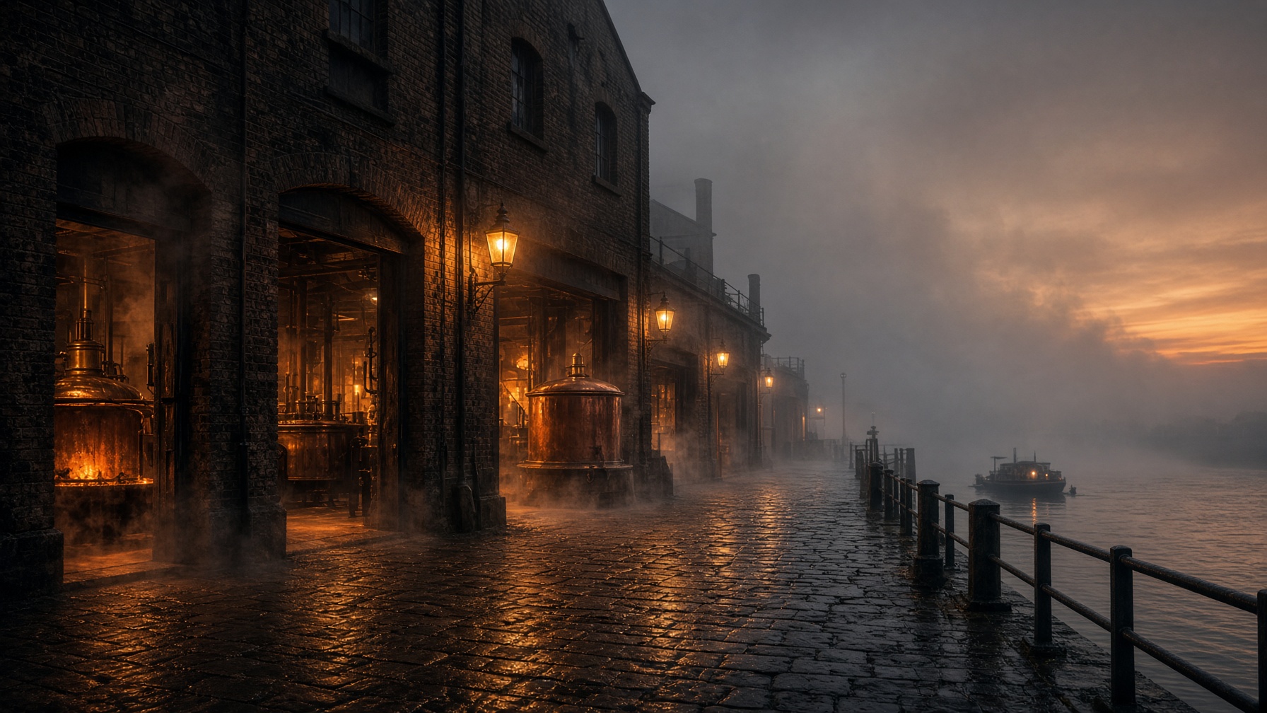 The Wapping riverside, where John Knight built a soap works.